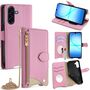 F�r Samsung Galaxy A17 5G Crossbody Kunstleder Schutz Tasche Rosa