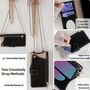 F�r Xiaomi Redmi 15C 5G / 4G Crossbody Kunstleder Schutztasche Schwarz