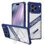 F�r Apple iPhone 17 Pro Plating PC TPU Hybrid Halter Handy H�lle Blau