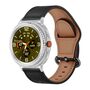 F�r Samsung Galaxy Watch 8 / 8 Classic Echt Leder Armband Schwarz