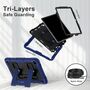 F�r Samsung Galaxy Tab A11 Plus Silikon Hybrid PC Holder H�lle D-Blau