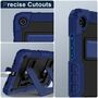 F�r Samsung Galaxy Tab A11 Plus Silikon Hybrid PC Holder H�lle D-Blau