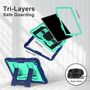 F�r Samsung Galaxy Tab A11 Plus Silikon Hybrid PC Holder H�lle T�rkis
