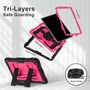 F�r Samsung Galaxy Tab A11 Plus Silikon Hybrid PC Holder H�lle Pink