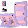 F�r Samsung Galaxy Tab A11 Plus Silikon Hybrid PC Holder H�lle Rosa