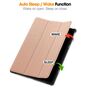 F�r Lenovo Idea Tab Plus 12.1 Zoll 3folt Wake UP Tasche Rose Gold
