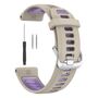 F�r Garmin Forerunner 970 Silikon Armband Silber Schnalle Beige / Lila
