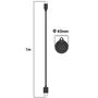 F�r Garmin Venu X1 Magnet USB Lade Datenkabel 1m Rundbasis Schwarz
