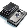 F�r Apple iPhone 17 Pro Max Privacy Metall MagSafe Halter H�lle Silber