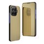 F�r Xiaomi 15T Pro Kunstleder View Spiegel Wake UP Smart H�lle Gold