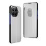 F�r Xiaomi 15T Pro Kunstleder View Spiegel Wake UP Smart H�lle Silber