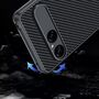 F�r Sony Xperia 10 VII Kunststoff Carbon Fiber Textur H�lle Schwarz
