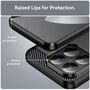 F�r Xiaomi 15T Pro 5G Carbon Brushed Design TPU Schutz H�lle Schwarz