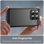 F�r Xiaomi 15T Pro 5G Carbon Brushed Design TPU Schutz H�lle Schwarz