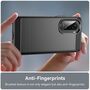 F�r Xiaomi Poco M7 4G Carbon Brushed Design TPU Schutz H�lle Schwarz