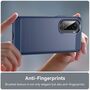 F�r Xiaomi Poco M7 4G Carbon Brushed Design TPU Schutz H�lle Blau