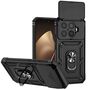 F�r Xiaomi 15T Pro 5G Sliding Kamera Hybrid TPU PC Ring H�lle Schwarz