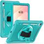 F�r Samsung Galaxy Tab S11 360 Grad Rotation Heavy Hybrid H�lle T�rkis