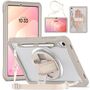 F�r Samsung Galaxy Tab S11 360 Grad Rotation Heavy Hybrid H�lle Beige
