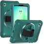 F�r Samsung Galaxy Tab A11 360 Grad Rotation Heavy Hybrid H�lle Gr�n