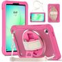 F�r Samsung Galaxy Tab A11 360 Grad Rotation Heavy Hybrid H�lle Pink