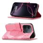 F�r Xiaomi Redmi 15C 5G / 4G Kunstleder Schmetterling Book H�lle Pink