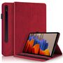 F�r Samsung Galaxy Tab S10 Lite / S10 FE Baum Kunstleder Tasche Rot