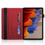 F�r Samsung Galaxy Tab S10 Lite / S10 FE Baum Kunstleder Tasche Rot