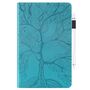 F�r Samsung Galaxy Tab S10 Lite / S10 FE Baum Kunstleder Tasche Blau