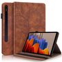 F�r Samsung Galaxy Tab S10 Lite / S10 FE Baum Kunstleder Tasche Braun