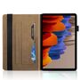 F�r Samsung Galaxy Tab S10 Lite / S10 FE Baum Kunstleder Tasche Braun