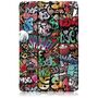 F�r Samsung Galaxy Tab S10 Lite / S10 FE 3folt Wake UP H�lle Graffiti