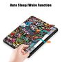 F�r Samsung Galaxy Tab S10 Lite / S10 FE 3folt Wake UP H�lle Graffiti