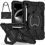 F�r Samsung Galaxy Tab S10 Lite / S10 FE Hybrid H�lle Halter Schwarz