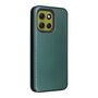 F�r Motorola Moto G86 5G Carbon Faser Textur Flip Schutz H�lle Gr�n