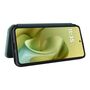 F�r Motorola Moto G86 5G Carbon Faser Textur Flip Schutz H�lle Gr�n