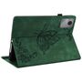 F�r Lenovo Idea Tab 11 Schmetterling Design Kunstleder Tasche Gr�n