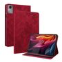F�r Lenovo Idea Tab 11 Schmetterling Design Kunstleder Tasche Rot