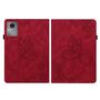 F�r Lenovo Idea Tab 11 Schmetterling Design Kunstleder Tasche Rot