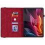 F�r Lenovo Idea Tab 11 Schmetterling Design Kunstleder Tasche Rot