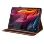 F�r Lenovo Idea Tab 11 Schmetterling Design Kunstleder Tasche Braun