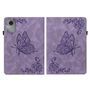 F�r Lenovo Idea Tab 11 Schmetterling Design Kunstleder Tasche Lila