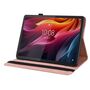 F�r Lenovo Idea Tab 11 Schmetterling Design Kunstleder Tasche Pink