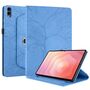 F�r Samsung Galaxy Tab S11 Ultra 360 Grad Baum Kunstleder Tasche Blau