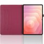 F�r Samsung Galaxy Tab S11 Ultra 360 Grad Baum Kunstleder Tasche Rot