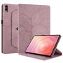 F�r Samsung Galaxy Tab S11 Ultra 360 Grad Baum Kunstleder Tasche Pink