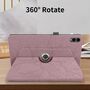 F�r Samsung Galaxy Tab S11 Ultra 360 Grad Baum Kunstleder Tasche Pink