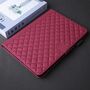 F�r Samsung Galaxy Tab S10 FE Plus Rhombus Kunstleder H�lle Rot
