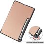 F�r Samsung Galaxy Tab S10 FE Plus 3folt Wake Tasche H�lle Rose Gold