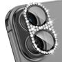 F�r Apple iPhone 17 Kamera Diamant Design Schutzglas Metall Schwarz